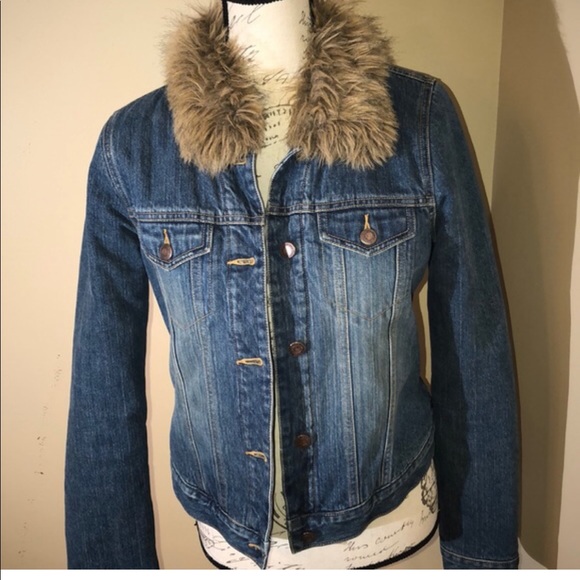 abercrombie sherpa lined denim jacket